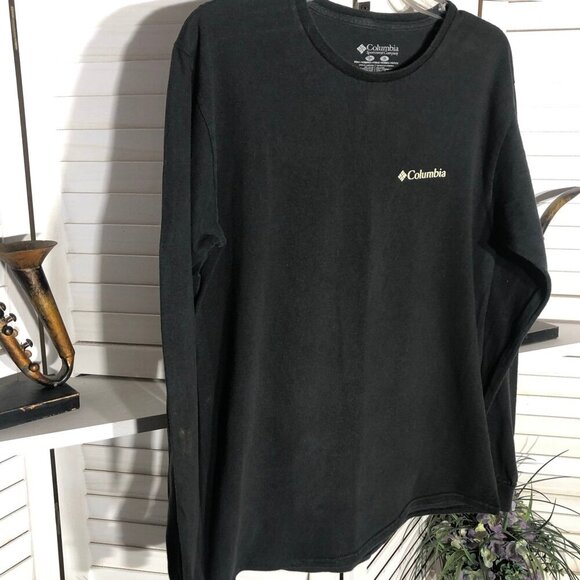 Columbia Black Cotton Long Sleeve Graphic T-Shirt Men's M - Picture 6 of 10